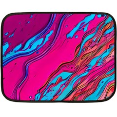 Colorful Abstract Fluid Art Fleece Blanket (mini) by GardenOfOphir