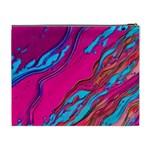 Colorful Abstract Fluid Art Cosmetic Bag (XL) Back