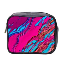 Colorful Abstract Fluid Art Mini Toiletries Bag (two Sides) by GardenOfOphir