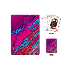 Colorful Abstract Fluid Art Playing Cards Single Design (mini) by GardenOfOphir