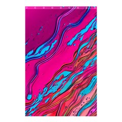 Colorful Abstract Fluid Art Shower Curtain 48  X 72  (small)  by GardenOfOphir