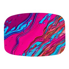 Colorful Abstract Fluid Art Mini Square Pill Box by GardenOfOphir