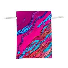 Colorful Abstract Fluid Art Lightweight Drawstring Pouch (m) by GardenOfOphir