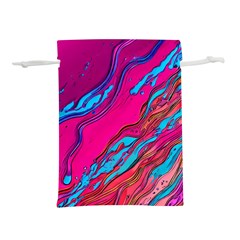 Colorful Abstract Fluid Art Lightweight Drawstring Pouch (l) by GardenOfOphir