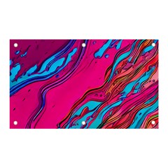 Colorful Abstract Fluid Art Banner And Sign 5  X 3  by GardenOfOphir