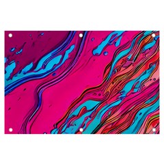 Colorful Abstract Fluid Art Banner And Sign 6  X 4  by GardenOfOphir