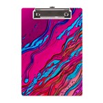 Colorful Abstract Fluid Art A5 Acrylic Clipboard Front