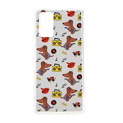 Background Pattern Texture Design Dog Music Samsung Galaxy Note 20 Tpu Uv Case