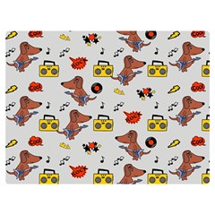 Background Pattern Texture Design Dog Music Premium Plush Fleece Blanket (extra Small)