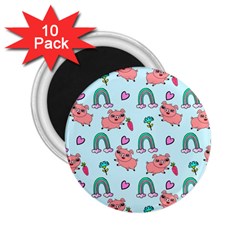 Pigs Pattern Art Design Drawing Sketch Wallpaper 2.25  Magnets (10 pack) 