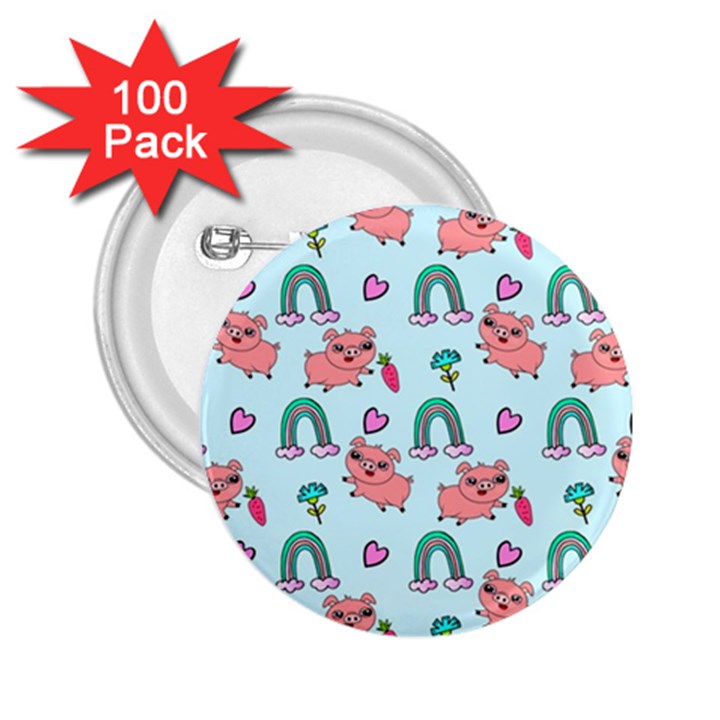 Pigs Pattern Art Design Drawing Sketch Wallpaper 2.25  Buttons (100 pack) 