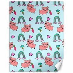 Pigs Pattern Art Design Drawing Sketch Wallpaper Canvas 12  X 16  by Wegoenart