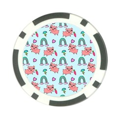 Pigs Pattern Art Design Drawing Sketch Wallpaper Poker Chip Card Guard by Wegoenart