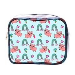 Pigs Pattern Art Design Drawing Sketch Wallpaper Mini Toiletries Bag (One Side)