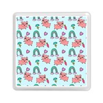 Pigs Pattern Art Design Drawing Sketch Wallpaper Memory Card Reader (Square) Front