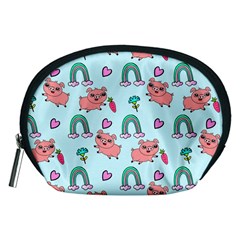 Pigs Pattern Art Design Drawing Sketch Wallpaper Accessory Pouch (Medium)