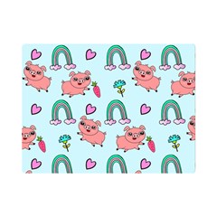 Pigs Pattern Art Design Drawing Sketch Wallpaper One Side Premium Plush Fleece Blanket (mini) by Wegoenart