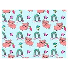 Pigs Pattern Art Design Drawing Sketch Wallpaper One Side Premium Plush Fleece Blanket (extra Small) by Wegoenart