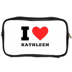 I Love Kathleen Toiletries Bag (one Side) by ilovewhateva