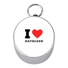 I Love Kathleen Mini Silver Compasses by ilovewhateva