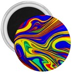 Contemporary Art Fluid Background 3  Magnets Front