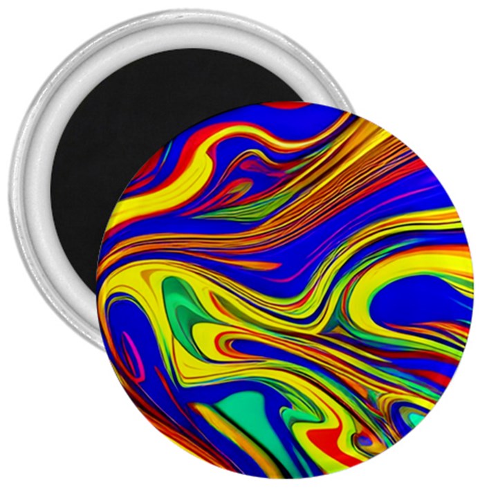 Contemporary Art Fluid Background 3  Magnets