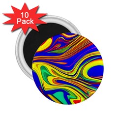 Contemporary Art Fluid Background 2 25  Magnets (10 Pack)  by GardenOfOphir