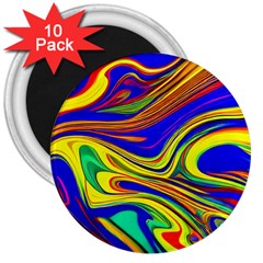 Contemporary Art Fluid Background 3  Magnets (10 Pack)  by GardenOfOphir