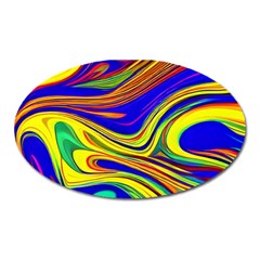 Contemporary Art Fluid Background Oval Magnet by GardenOfOphir