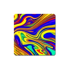 Contemporary Art Fluid Background Square Magnet by GardenOfOphir