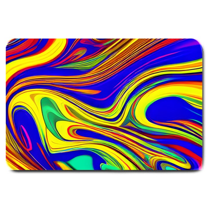 Contemporary Art Fluid Background Large Doormat