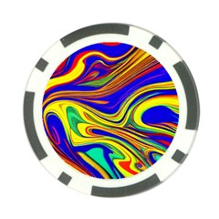 Contemporary Art Fluid Background Poker Chip Card Guard by GardenOfOphir