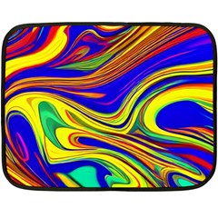 Contemporary Art Fluid Background Fleece Blanket (mini) by GardenOfOphir