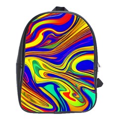 Contemporary Art Fluid Background School Bag (large) by GardenOfOphir