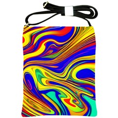 Contemporary Art Fluid Background Shoulder Sling Bag by GardenOfOphir