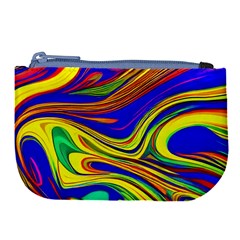 Contemporary Art Fluid Background Large Coin Purse by GardenOfOphir