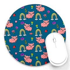 Texture Seamless Sample Digital Scrapbooking Round Mousepad by Wegoenart