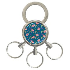 Texture Seamless Sample Digital Scrapbooking 3-ring Key Chain by Wegoenart