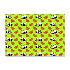 Watermelon Panda Background Wallpaper Sticker A4 (100 Pack) by Wegoenart