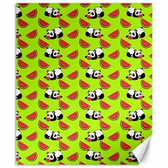 Watermelon Panda Background Wallpaper Canvas 8  X 10  by Wegoenart