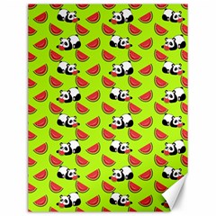 Watermelon Panda Background Wallpaper Canvas 12  X 16  by Wegoenart