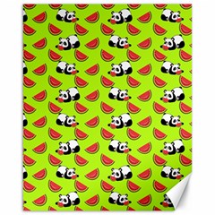 Watermelon Panda Background Wallpaper Canvas 16  X 20  by Wegoenart