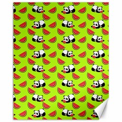 Watermelon Panda Background Wallpaper Canvas 11  X 14  by Wegoenart