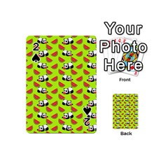 Watermelon Panda Background Wallpaper Playing Cards 54 Designs (mini)