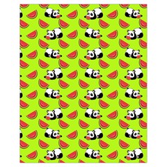 Watermelon Panda Background Wallpaper Drawstring Bag (small) by Wegoenart