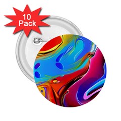 Abstract Fluid Art 2 25  Buttons (10 Pack)  by GardenOfOphir