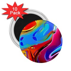 Abstract Fluid Art 2 25  Magnets (10 Pack)  by GardenOfOphir