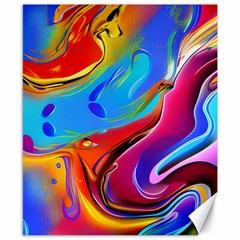 Abstract Fluid Art Canvas 8  X 10  by GardenOfOphir