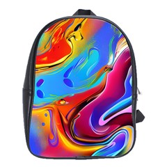 Abstract Fluid Art School Bag (large) by GardenOfOphir