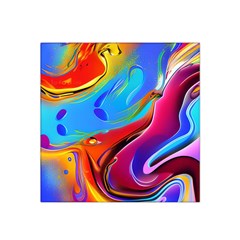 Abstract Fluid Art Satin Bandana Scarf 22  X 22 